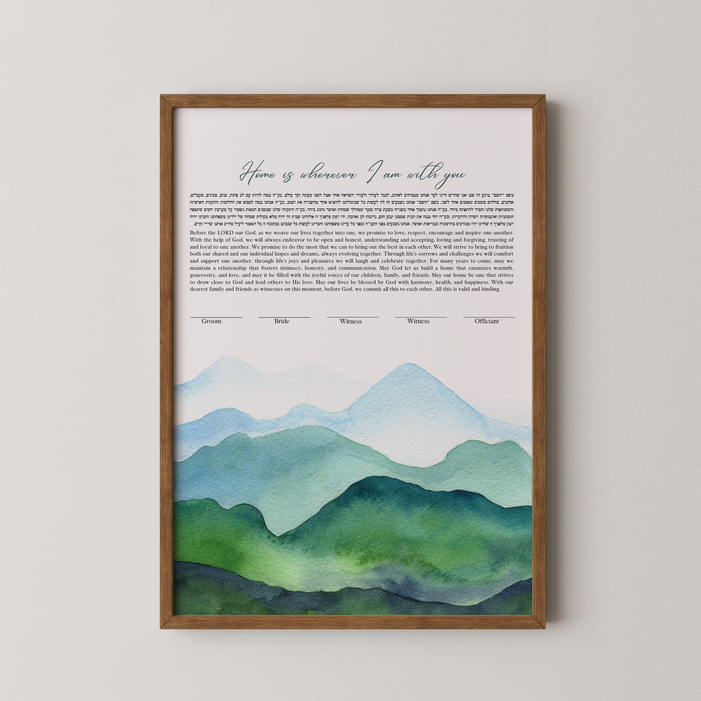 Watercolor Style Mountains