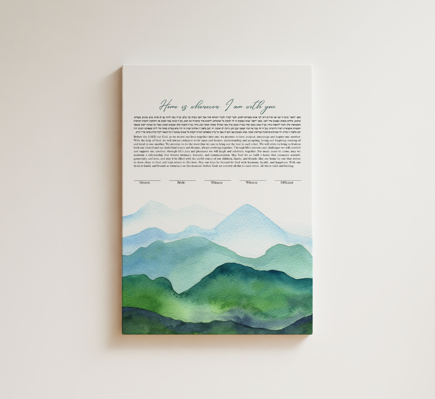 Watercolor Style Mountains