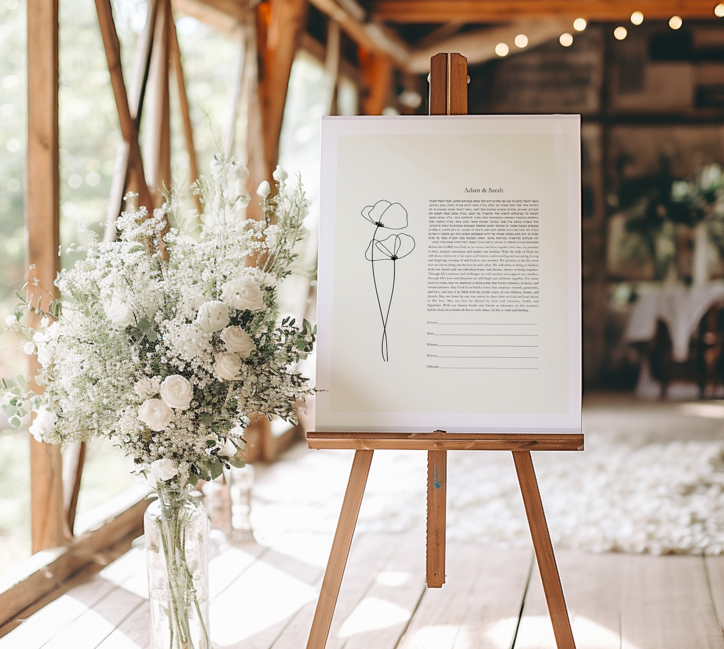 Floral Line Art