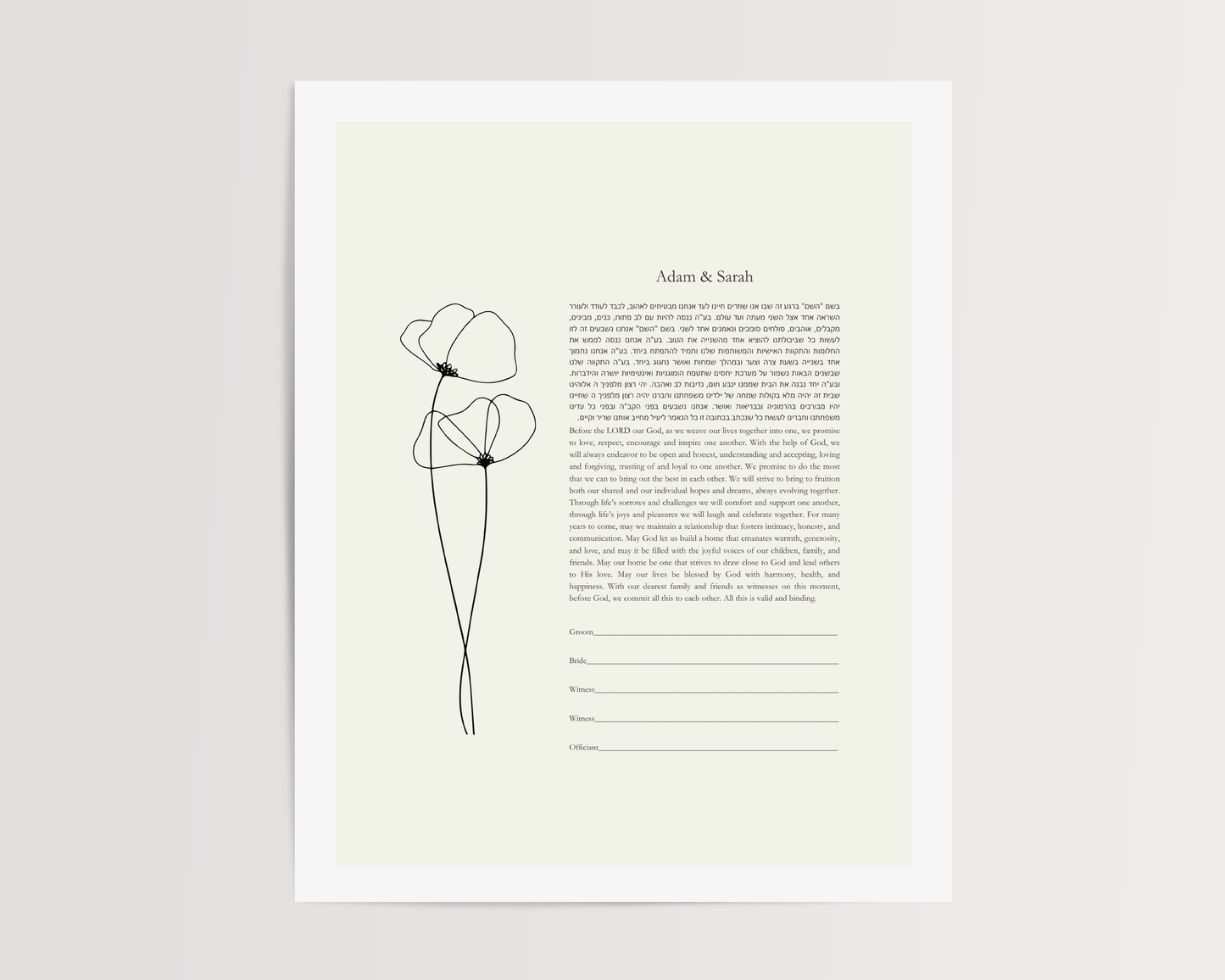 Floral Line Art